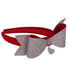 Girls Red & Silver Bow Headband, 1, hi-res